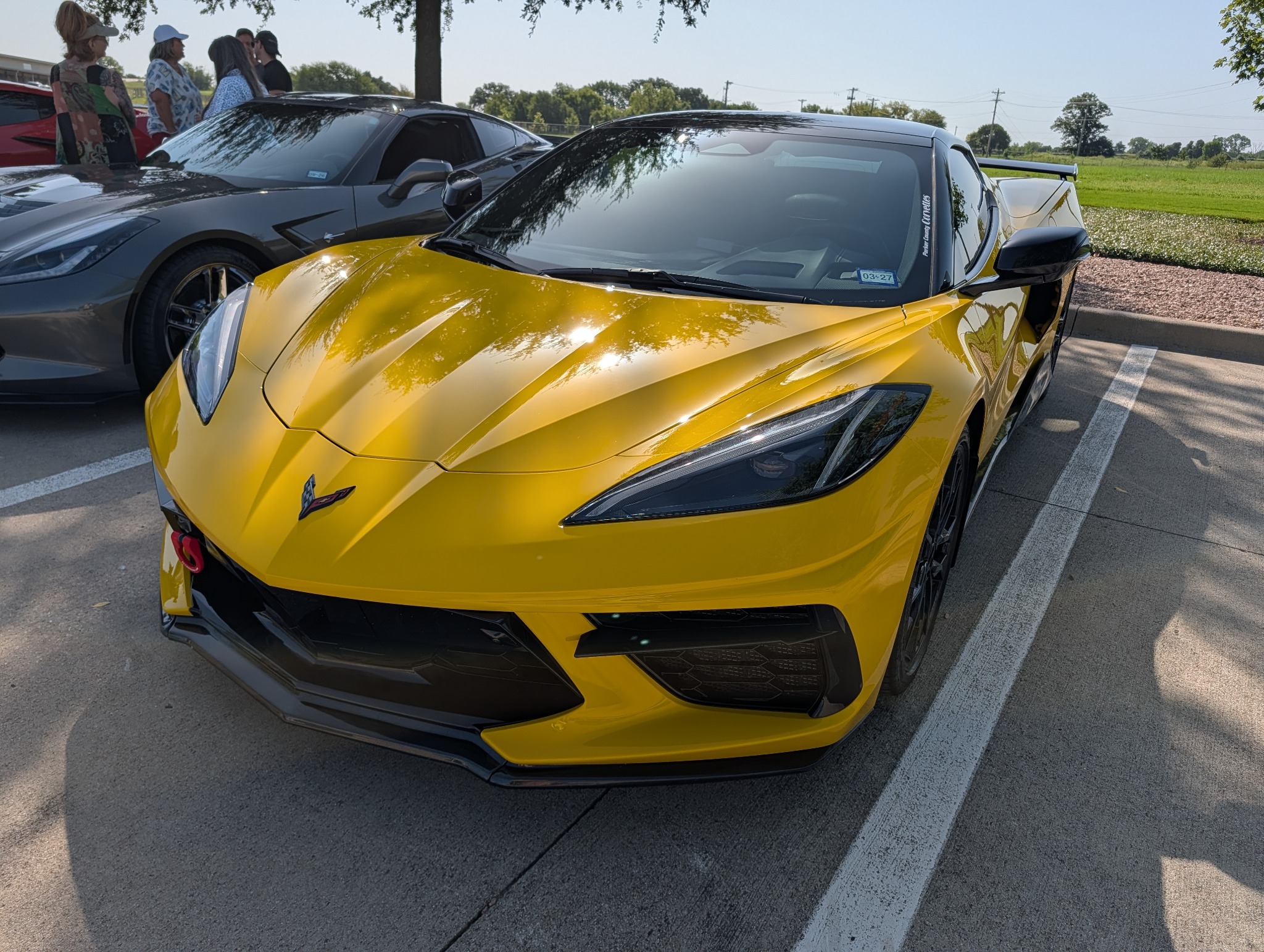 Competition yellow Corvette